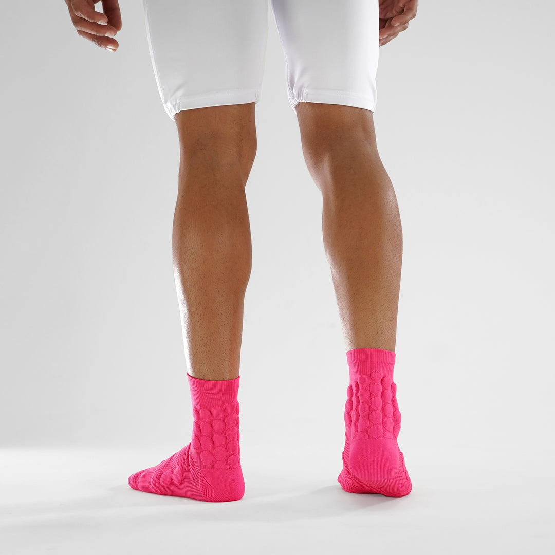 Hue Pink Football Padded Short Socks