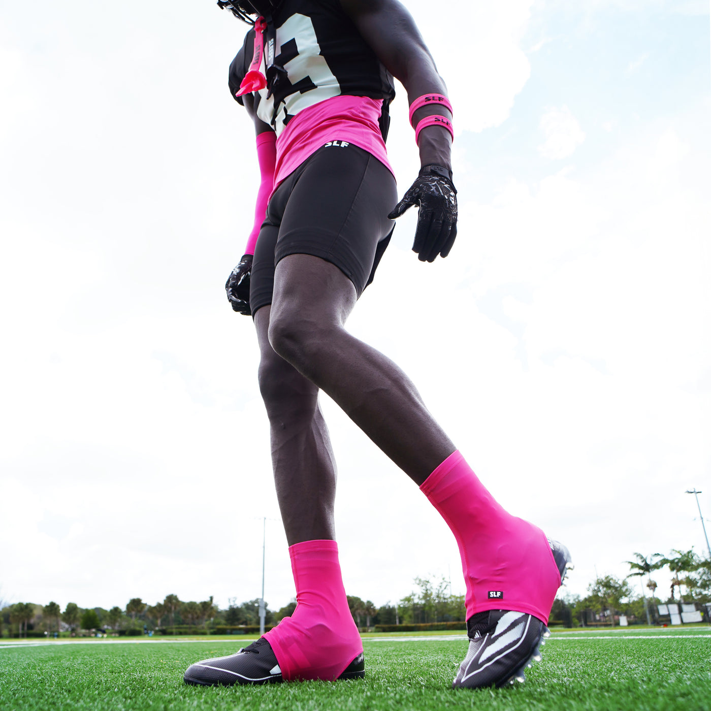 Hue Pink Spats / Cleat Covers