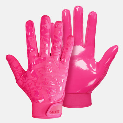 Hue Pink Sticky Football Receiver Gloves