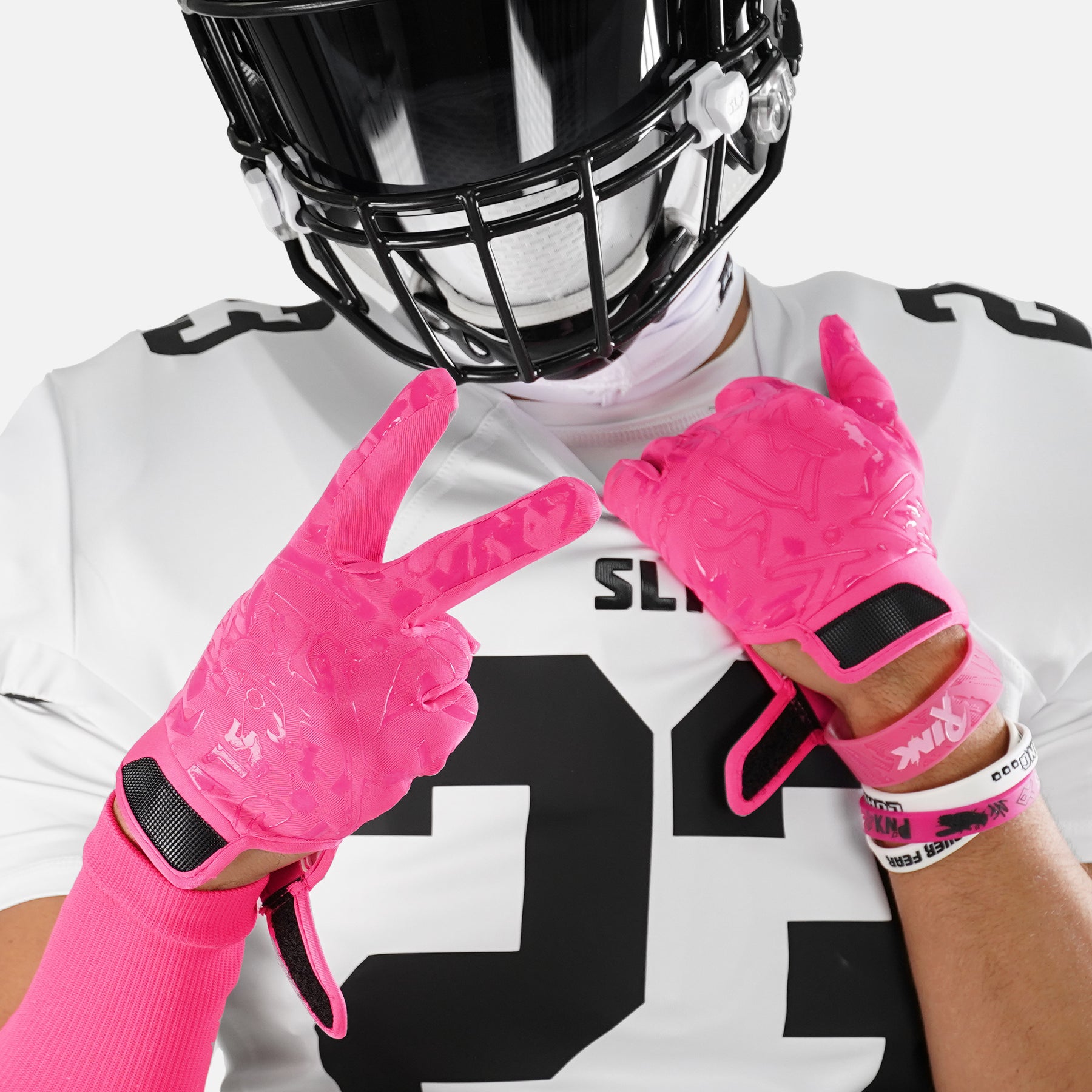 Hue Pink Sticky Football Receiver Gloves â SLEEFS