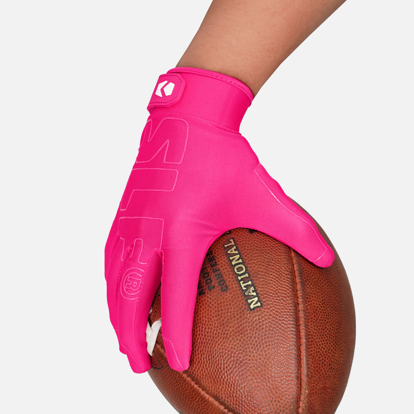 Hue Pink Sticky Football Receiver Gloves