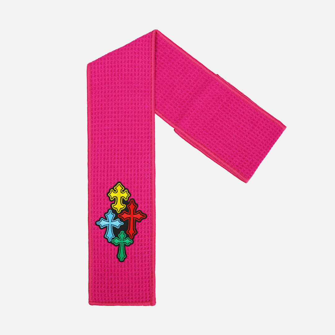Crosses Chroma Patch Pink Streamer Football Towel