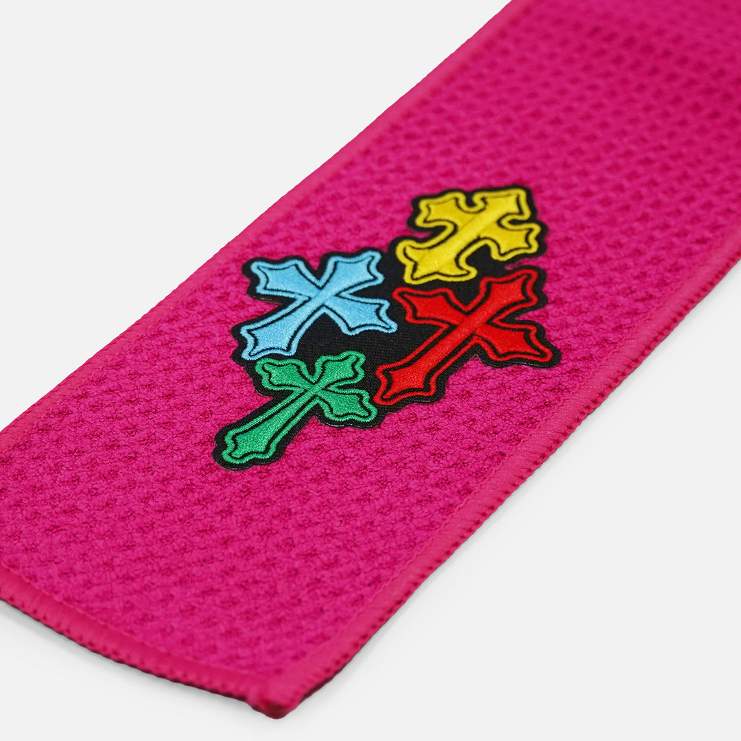 Crosses Chroma Patch Pink Streamer Football Towel