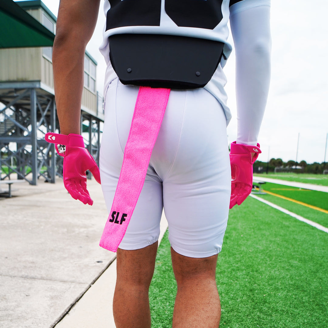 Hue Pink Thin Football Towel with Logo