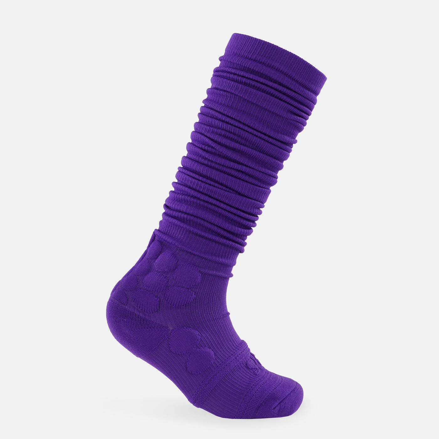 Hue Purple Football Padded Long Kids Socks