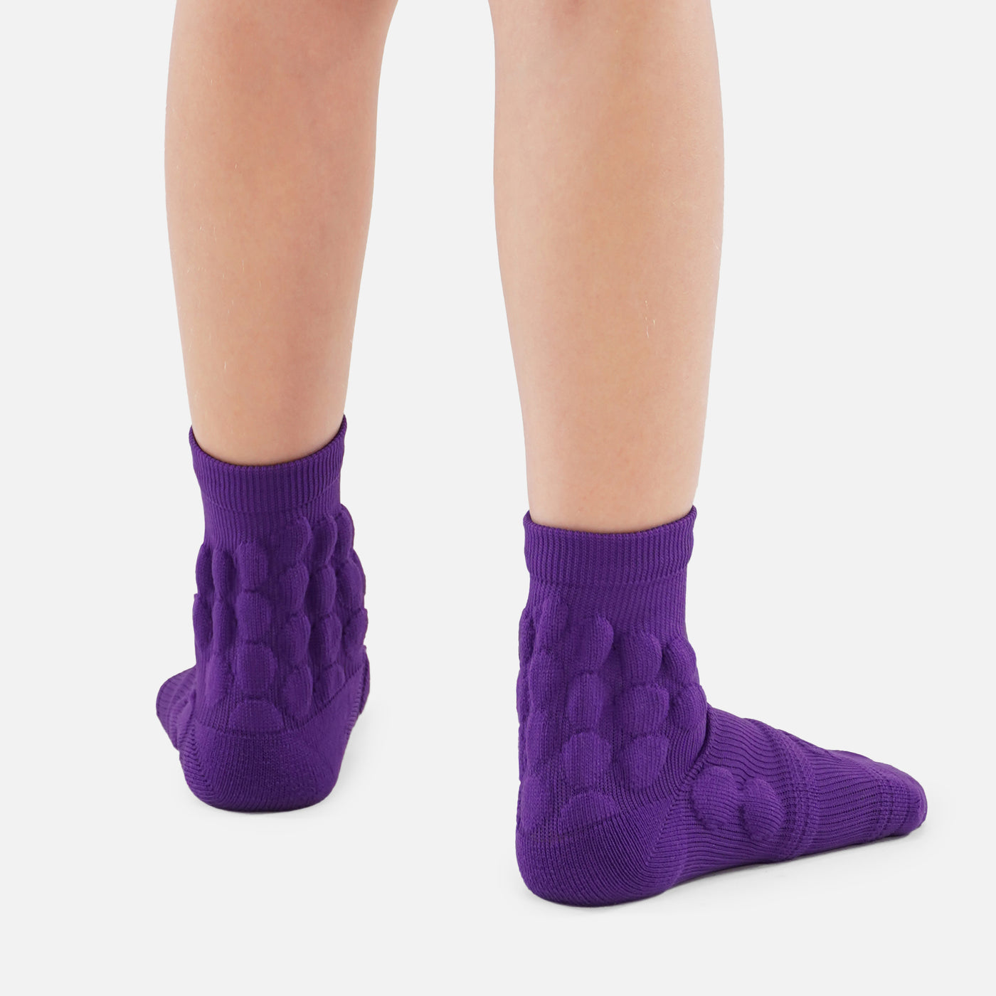 Hue Purple Football Padded Short Kids Socks