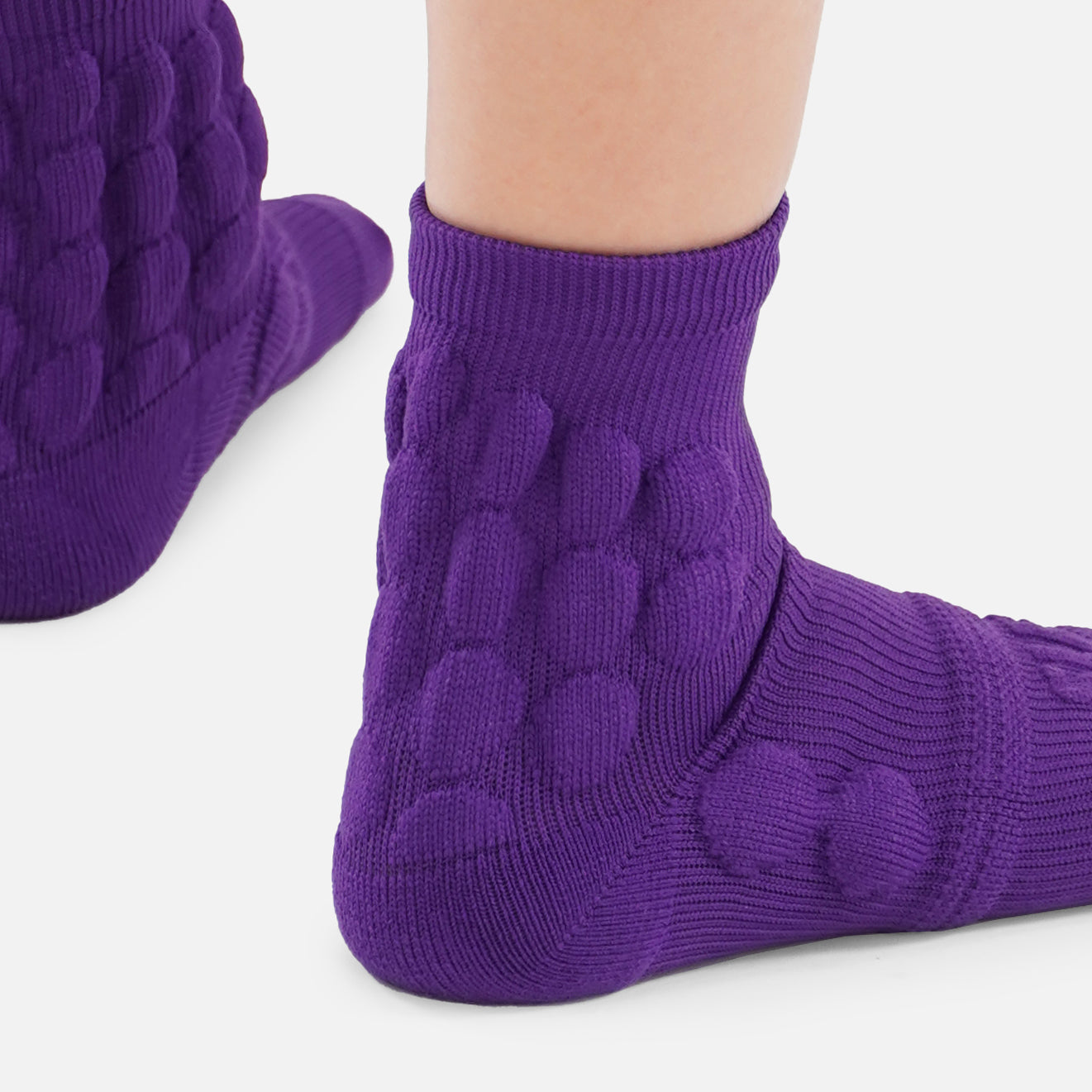 Hue Purple Football Padded Short Kids Socks