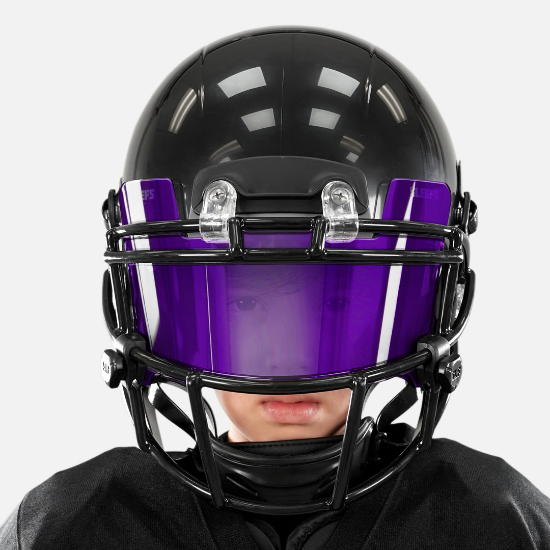 eyeshild visor on football helmets Sleefs Tiger Orange Machine Silver Helmet Eye-Shield Will this visor fit my helmet Clear Football Visor, Football Helmet