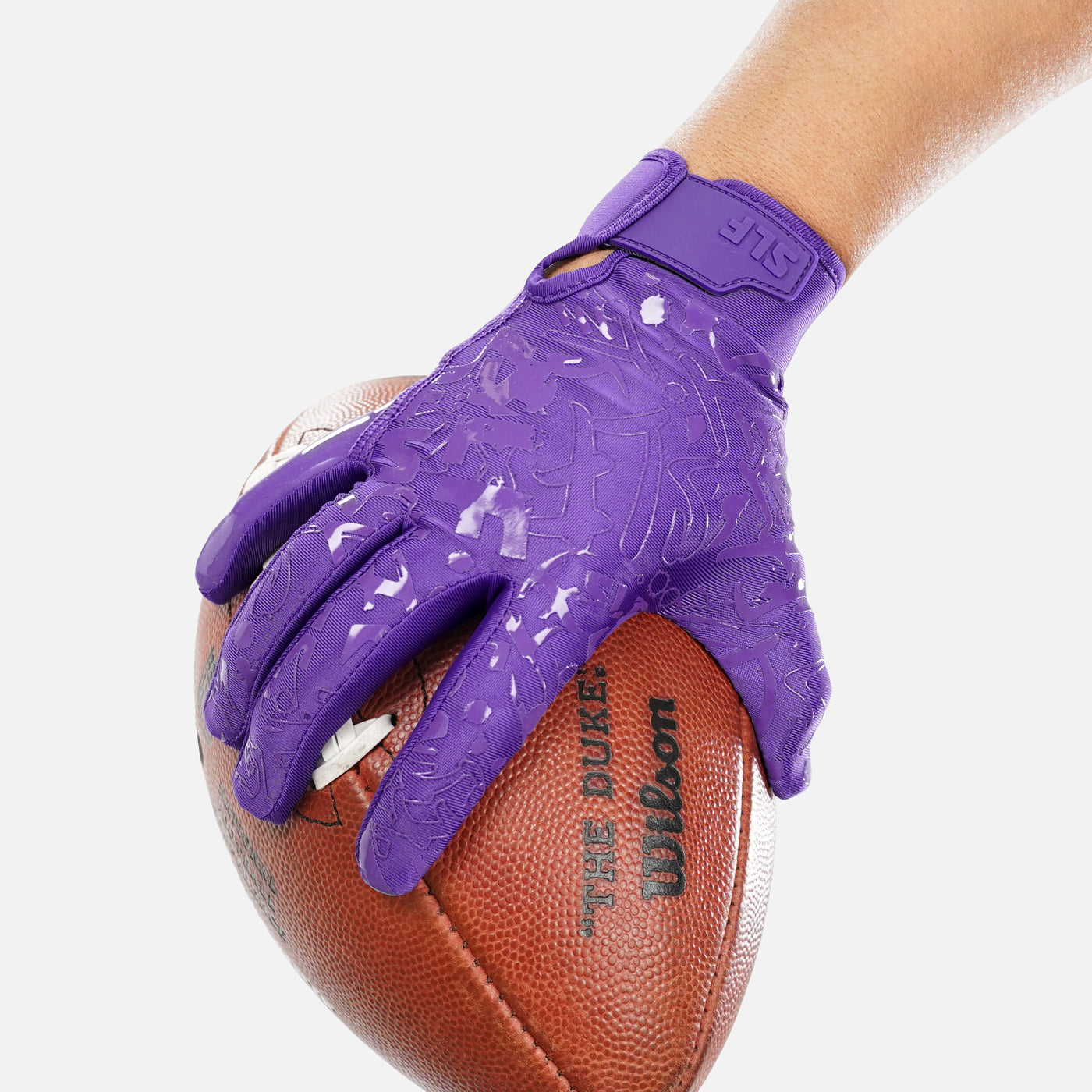 Hue Purple Sticky Football Receiver Gloves