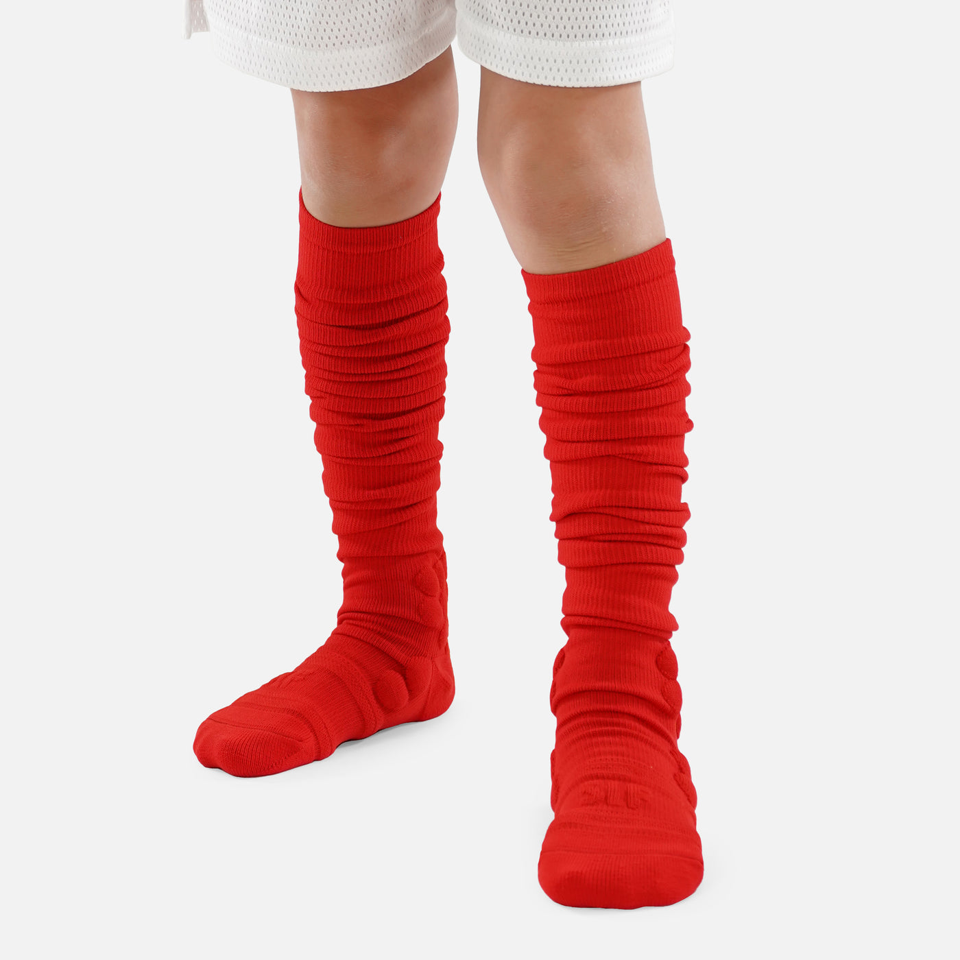 Hue Red Football Padded Long Kids Socks