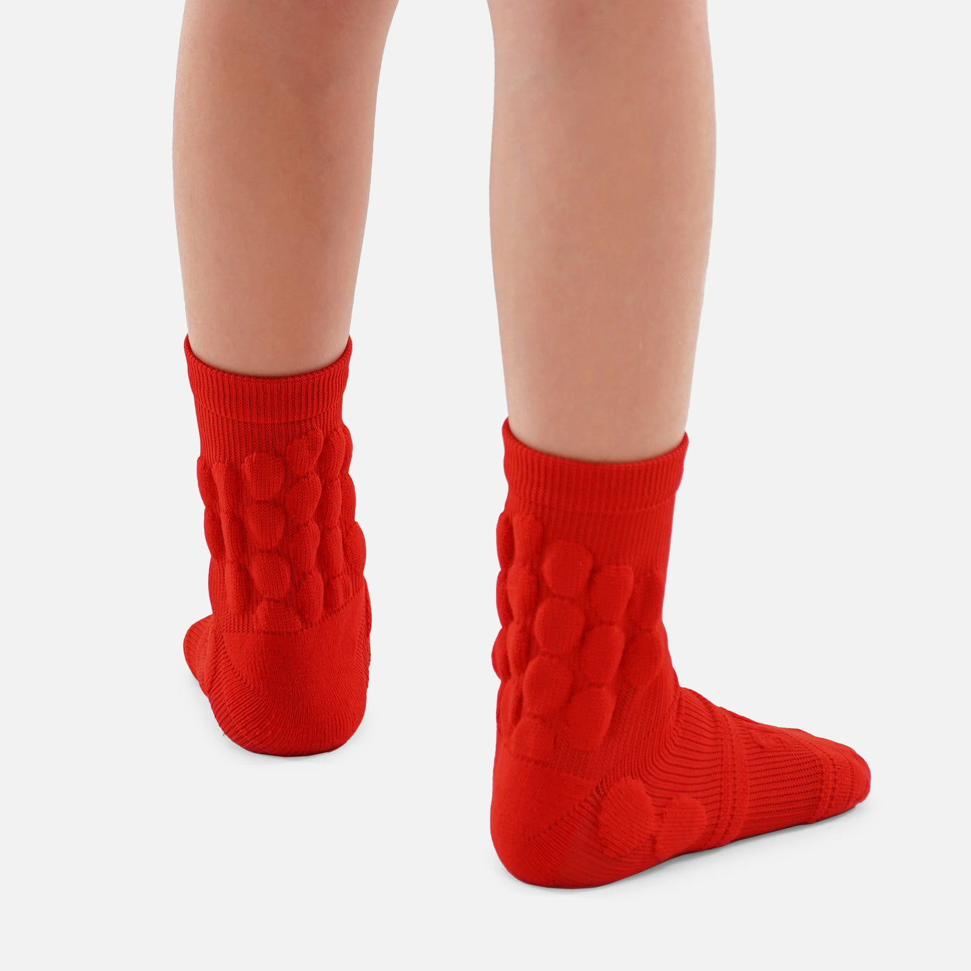 Hue Red Football Padded Short Kids Socks