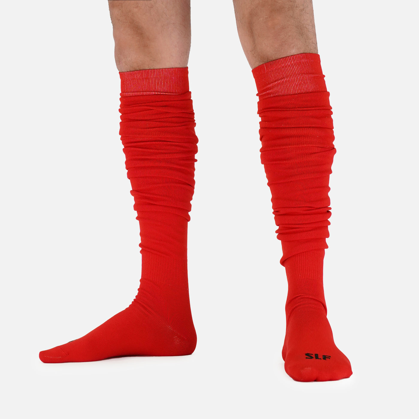 Hue Red Long Scrunchie Socks