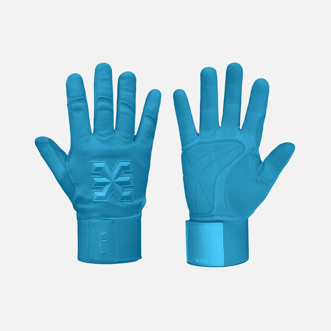Hue Sky Blue Kids Baseball Batting Gloves
