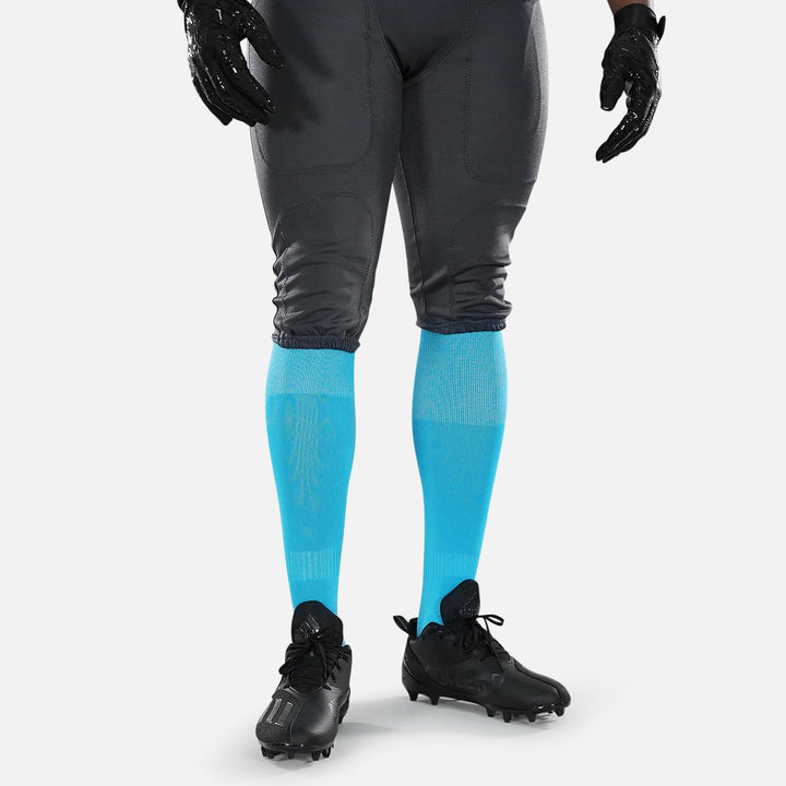 12 Pack Sky Blue Over The Knee Sport Socks