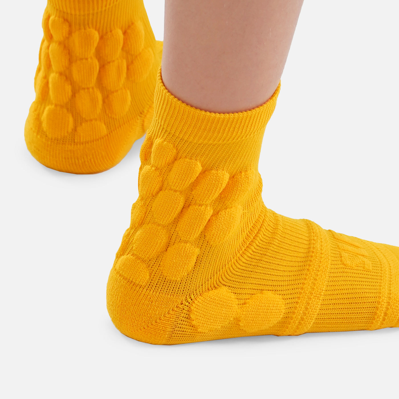 Hue Yellow Gold Football Padded Short Kids Socks