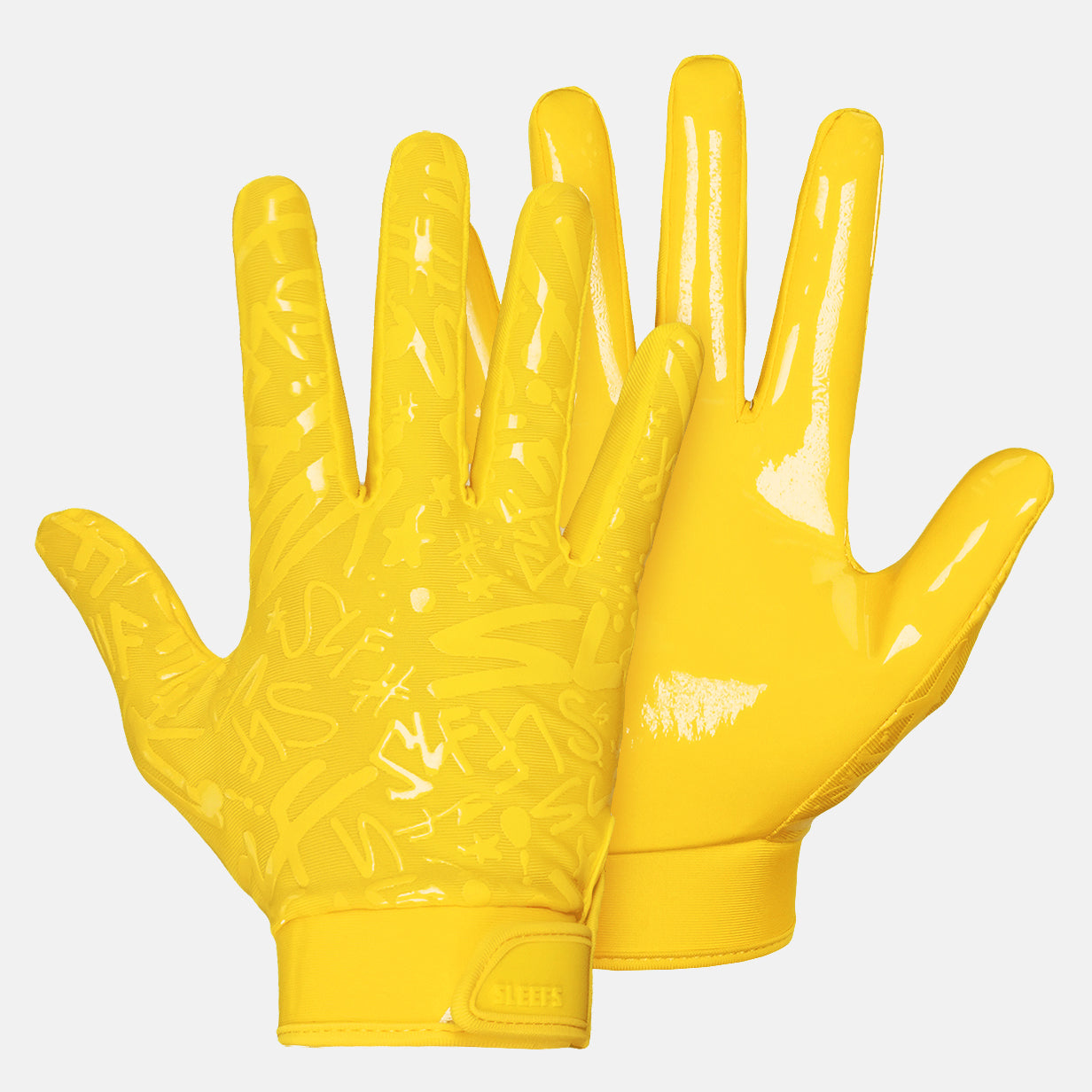 Hue Yellow Sticky Football Receiver Gloves