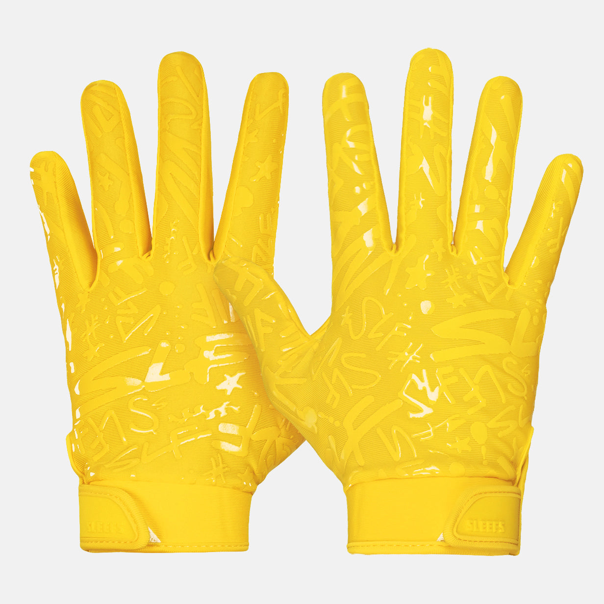 Hue Yellow Sticky Football Receiver Gloves
