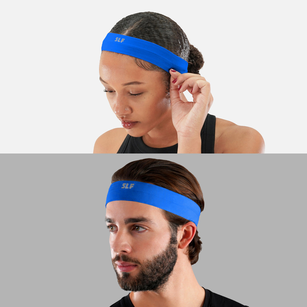 Hue Blue Non-Slip Elastic Headband