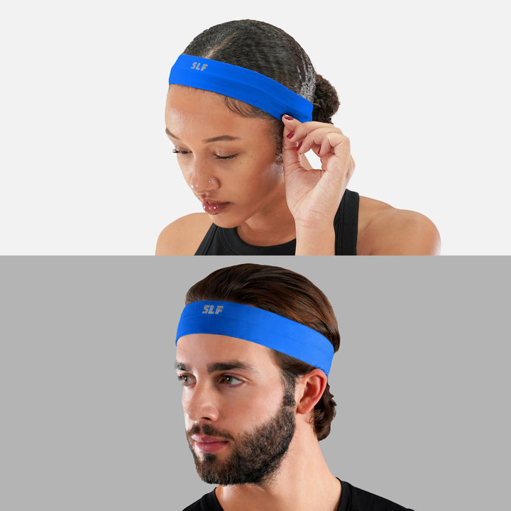 Hue Blue Non-Slip Elastic Headband