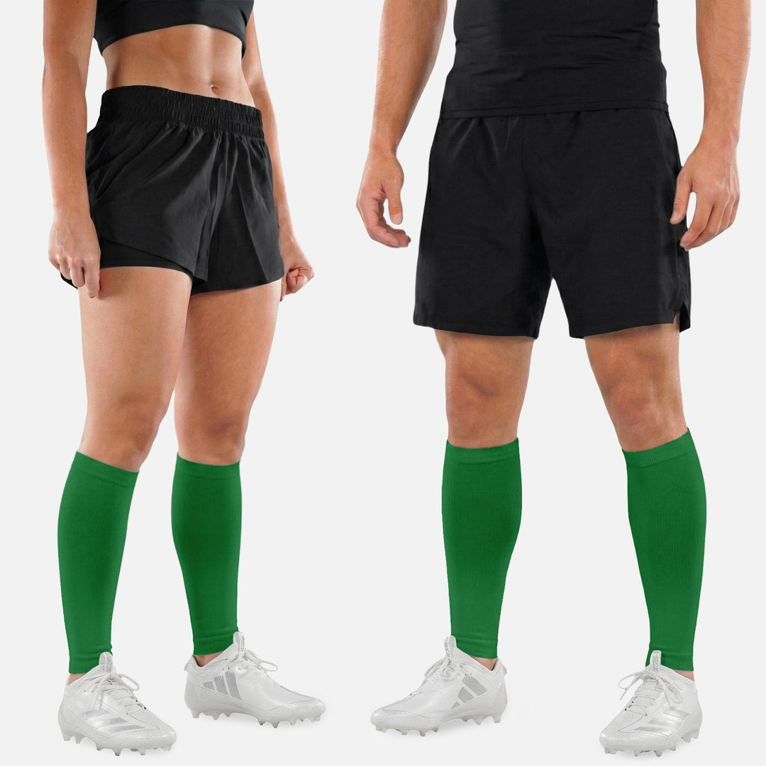 Hue Green Knitted Compression Calf Sleeves