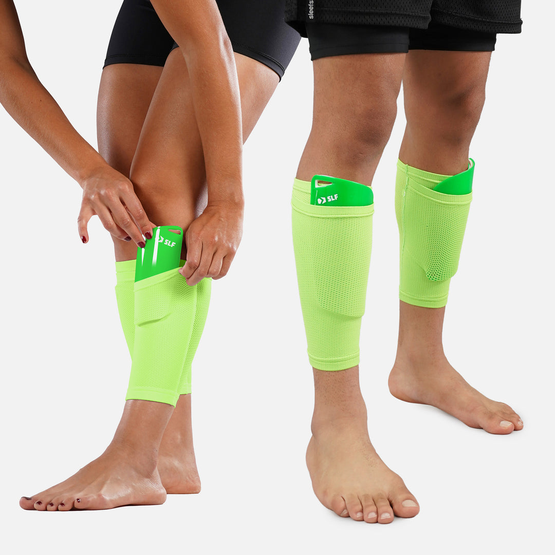 Hue Green Soccer Shin Guards