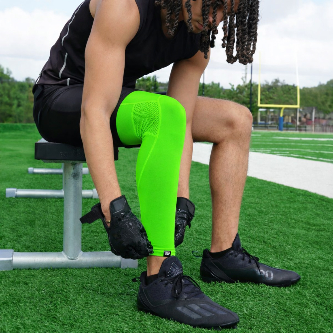 Hot Green Football Pro Leg Sleeve