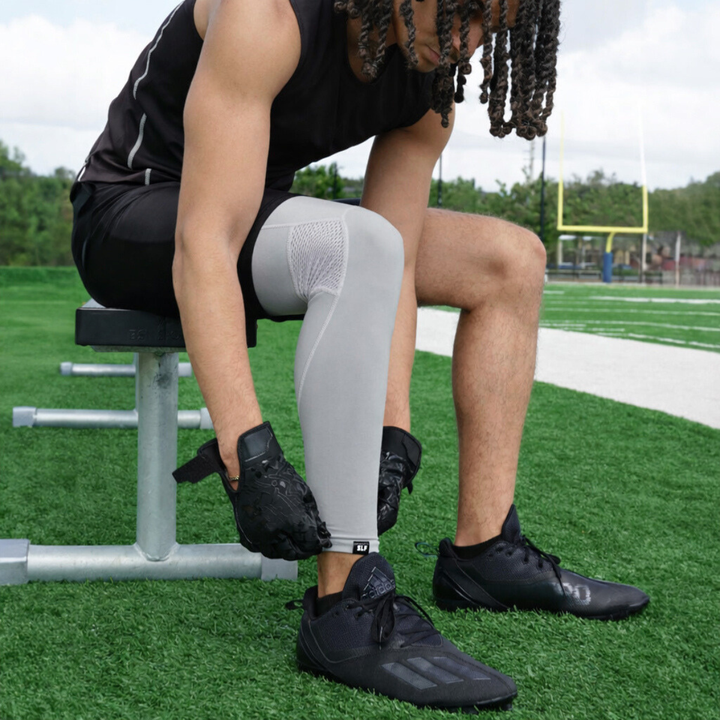 Hue Light Gray Football Pro Leg Sleeve