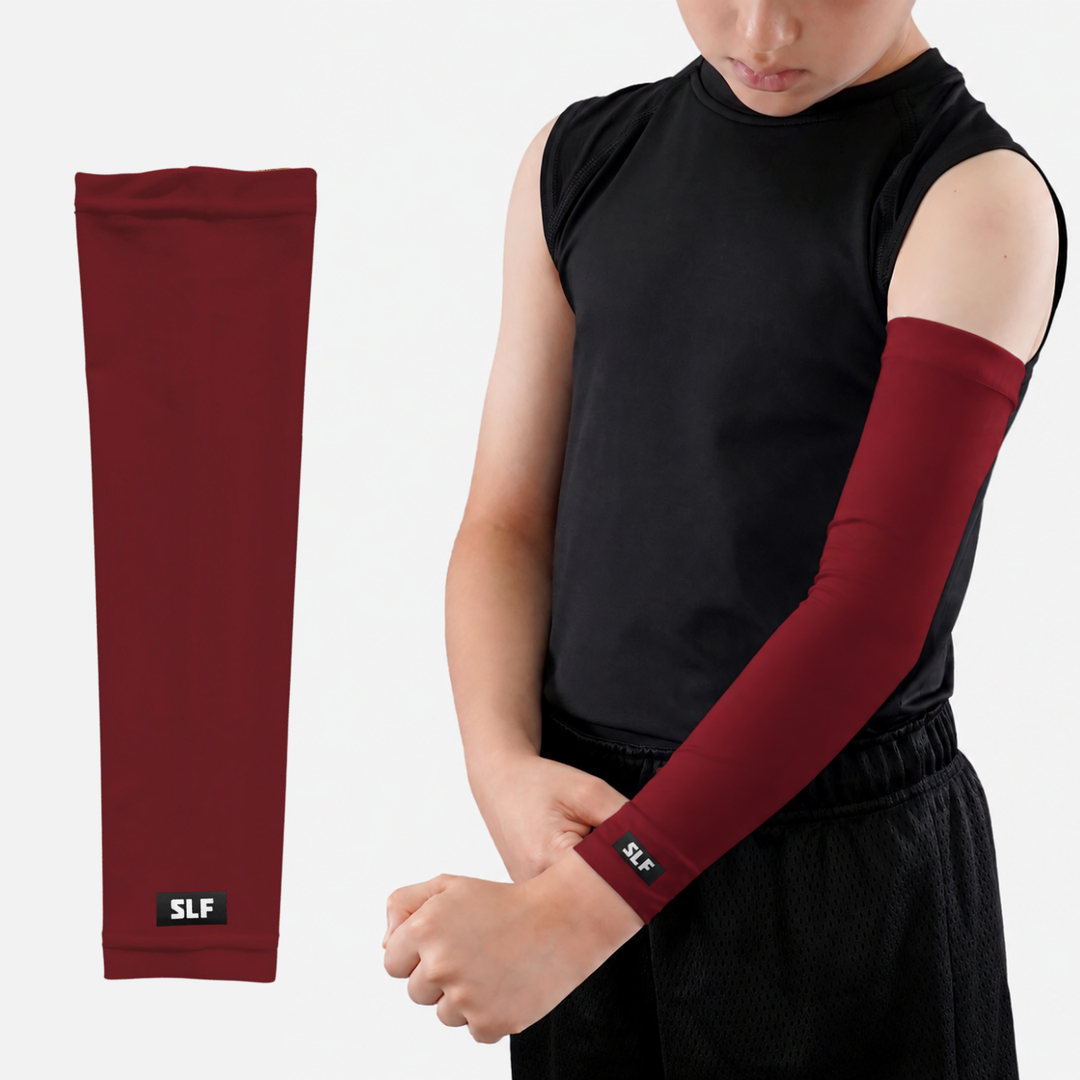 Hue Maroon Kids Arm Sleeve