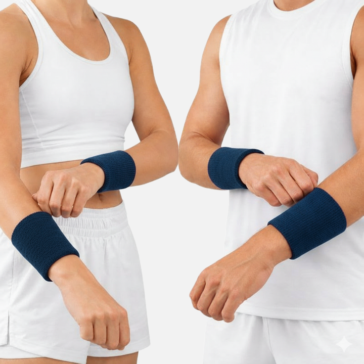 Hue Navy Drip Wristbands (Pair)