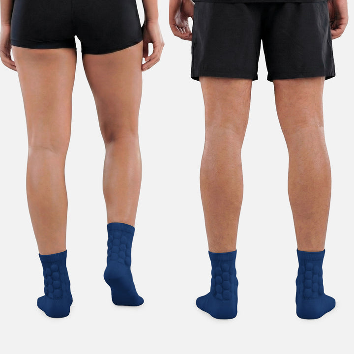 Hue Navy Football Padded Short Socks