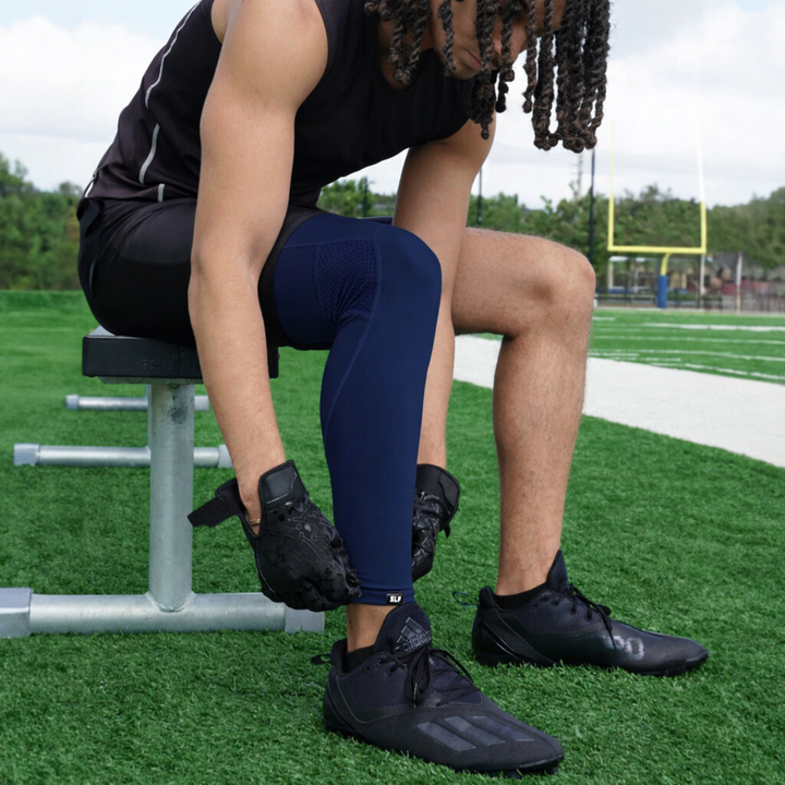 Hue Navy Blue Football Pro Leg Sleeve