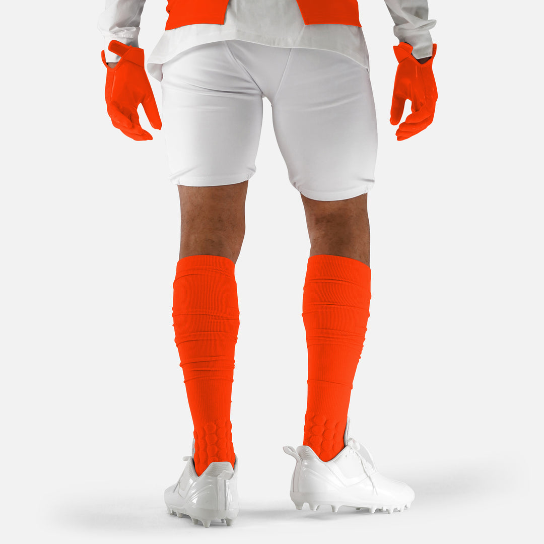 Hue Orange Football Padded Long Socks