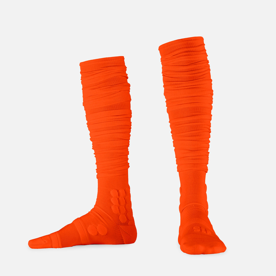 Hue Orange Football Padded Long Socks