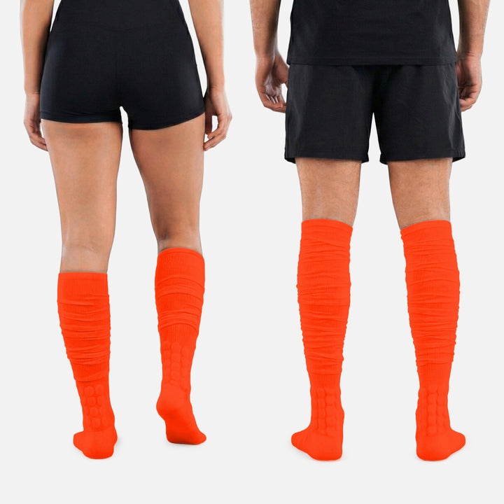 Hue Orange Football Padded Long Socks