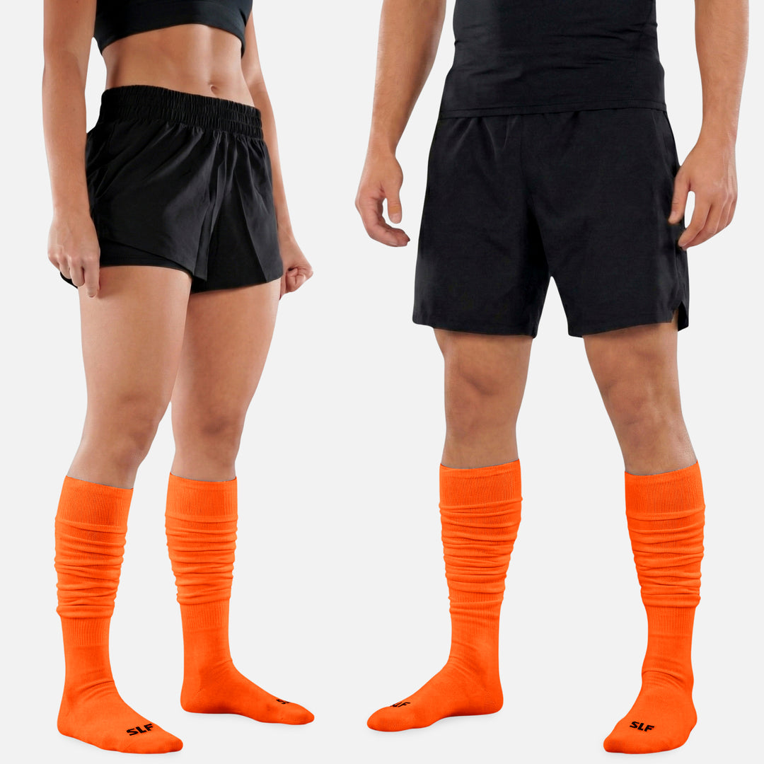 Hue Orange Long Scrunchie Socks