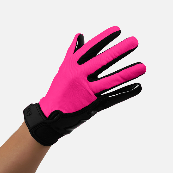 Pink Black Sticky Football Receiver Gloves