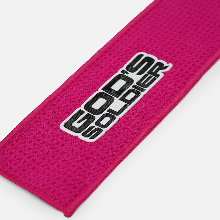 God's Soldier Patch Pink Streamer Football Towel