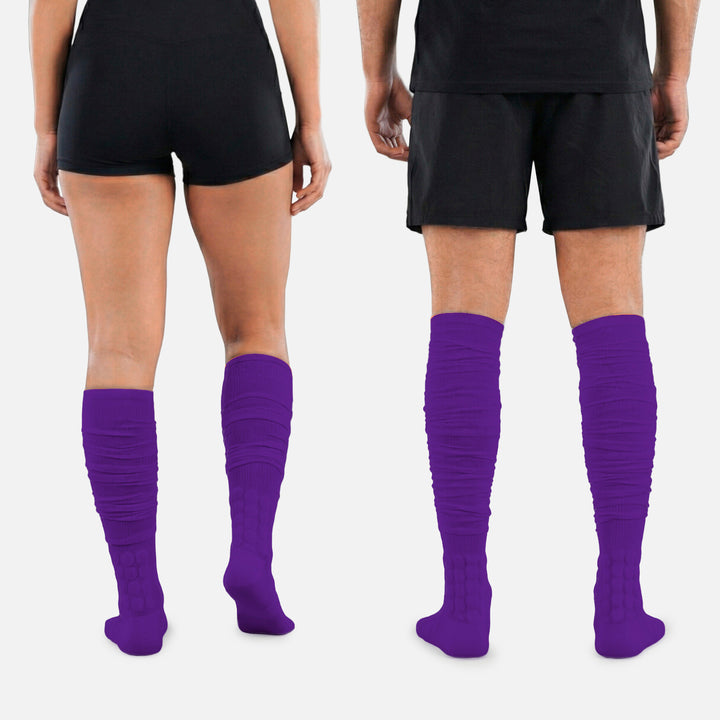 Hue Purple Football Padded Long Socks
