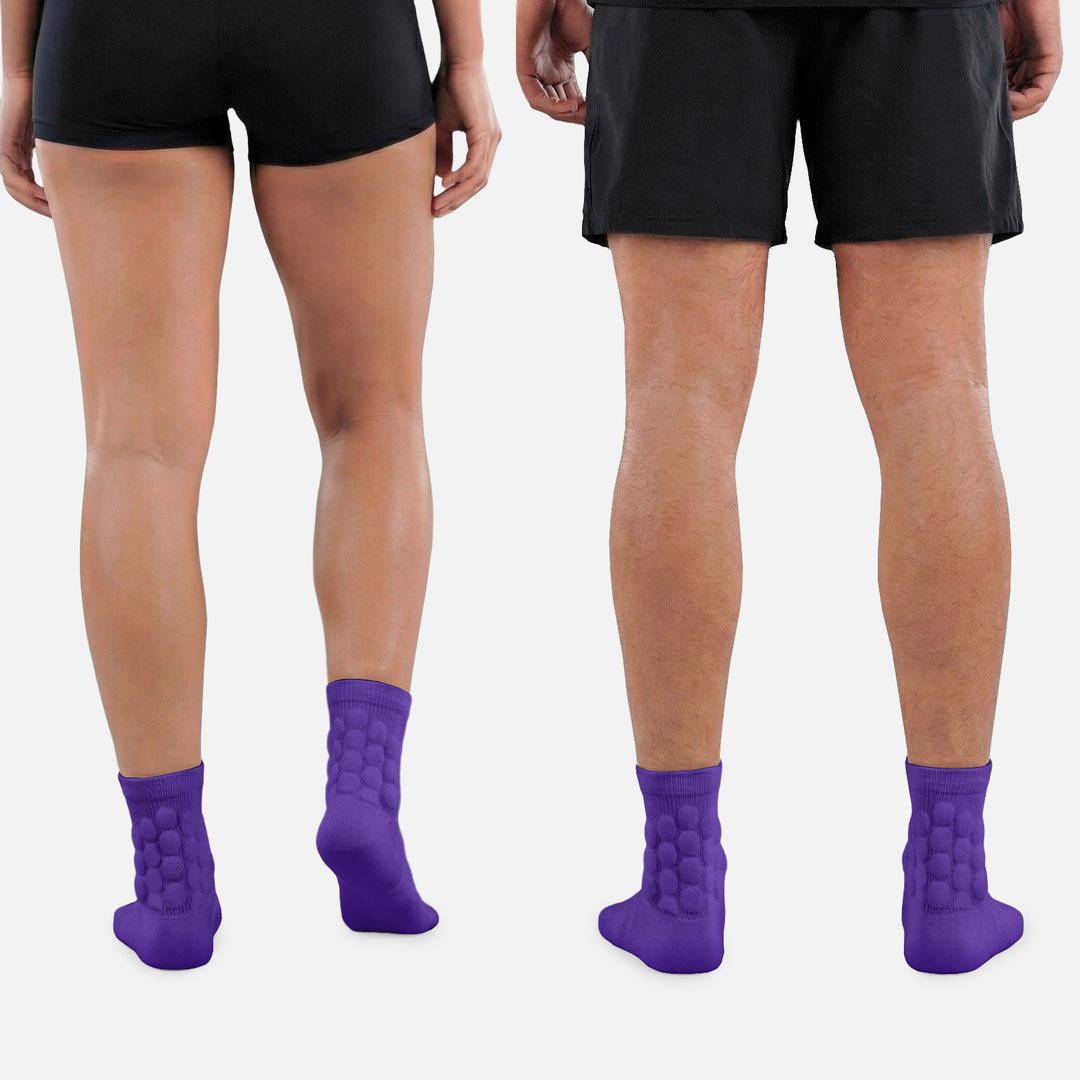 Hue Purple Football Padded Short Socks