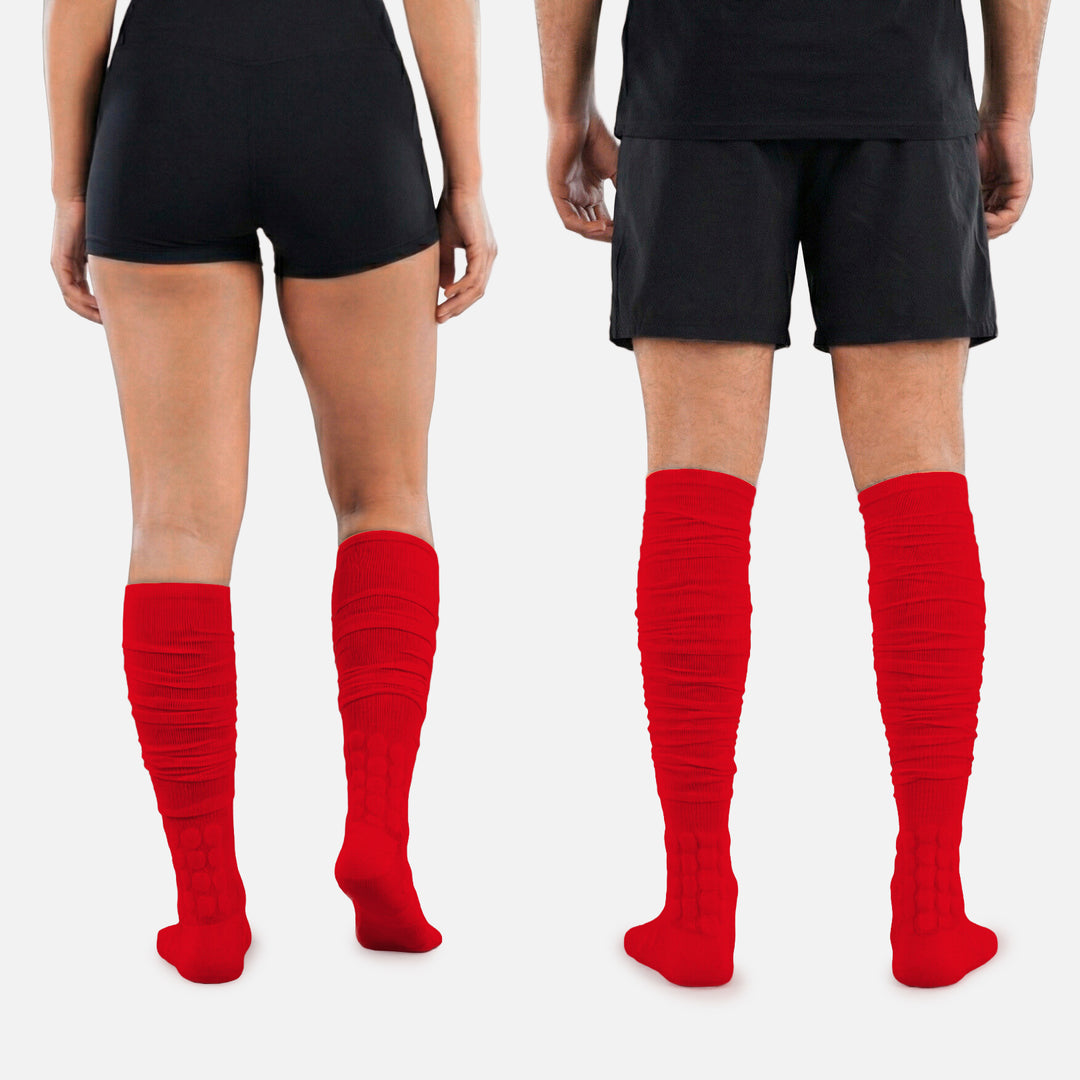 Hue Red Football Padded Long Socks