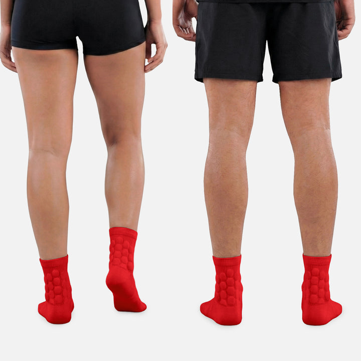 Hue Red Football Padded Short Socks