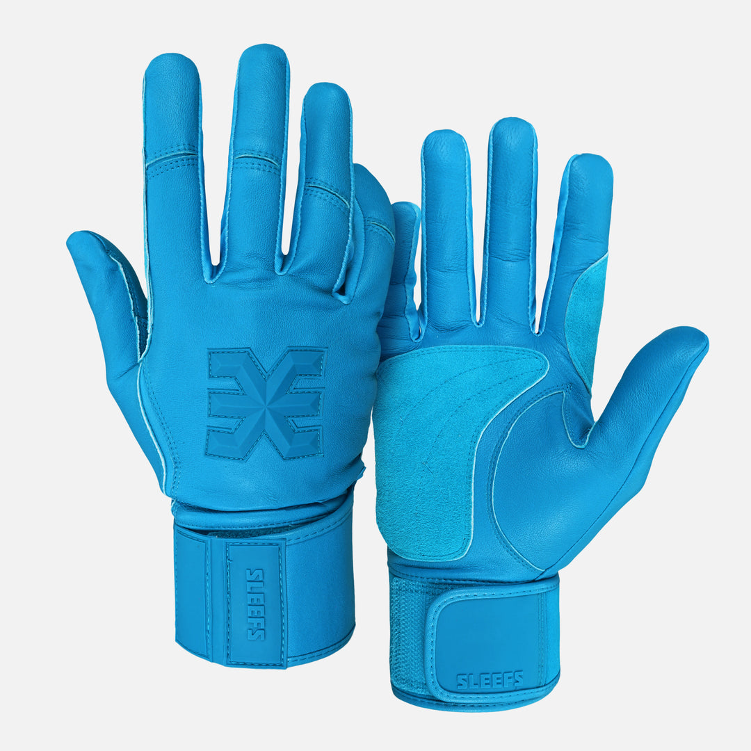 Hue Sky Blue Baseball Batting Gloves