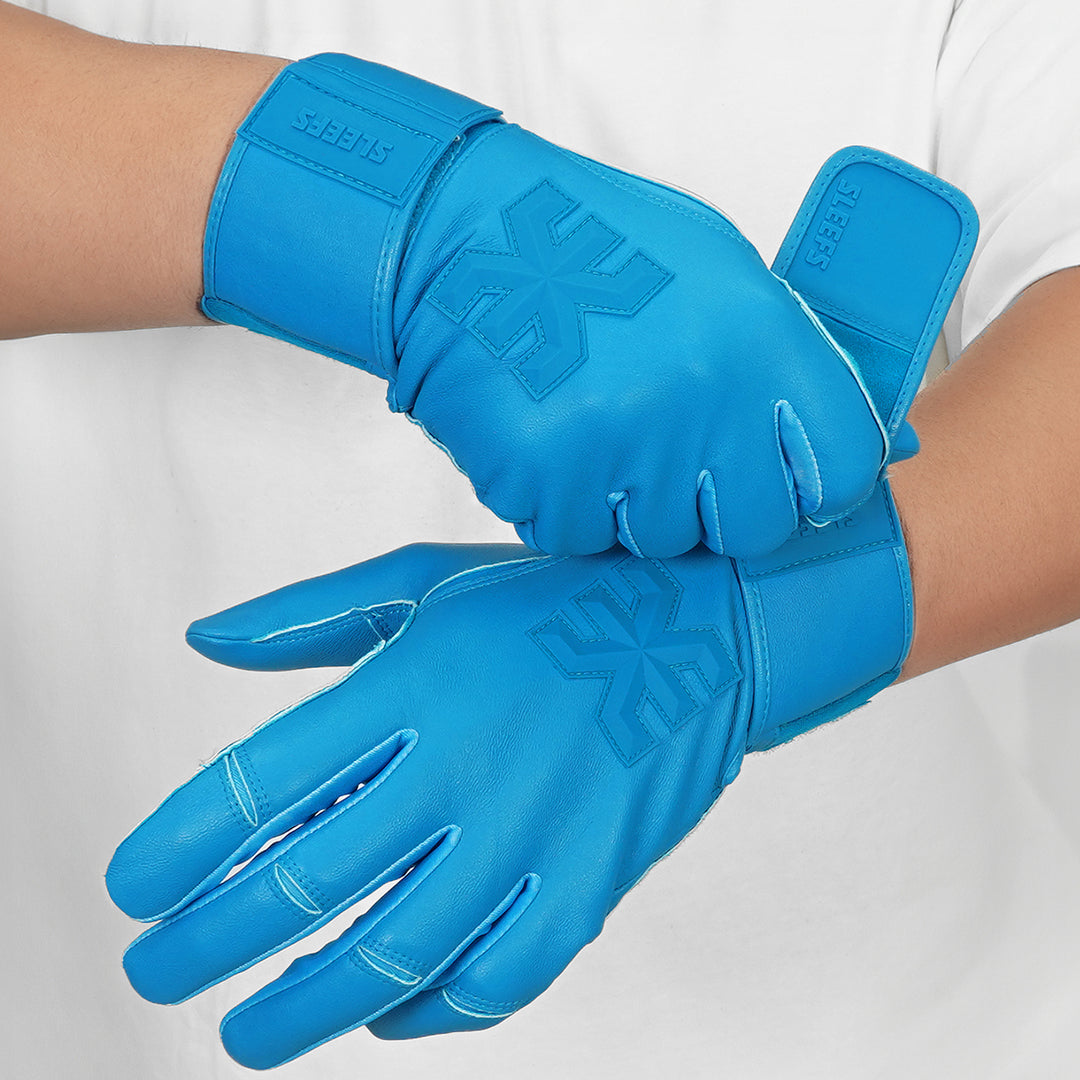 Hue Sky Blue Baseball Batting Gloves