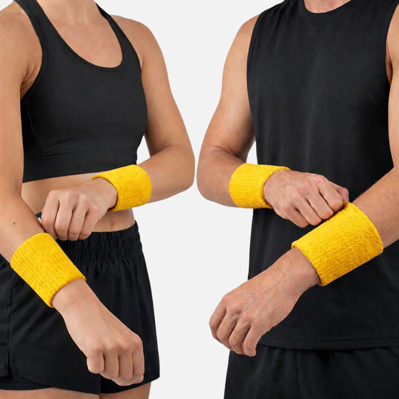 Hue Yellow Gold Drip Wristbands (Pair)