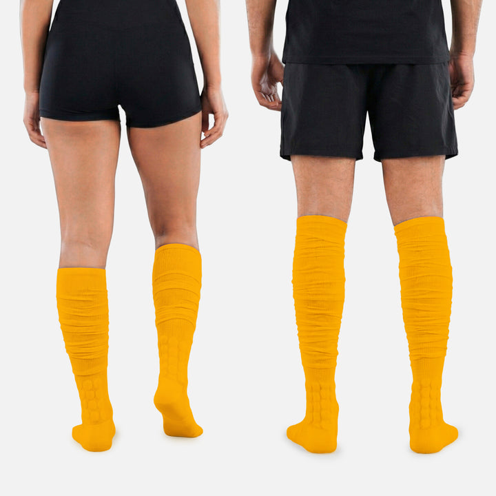Hue Yellow Gold Football Padded Long Socks