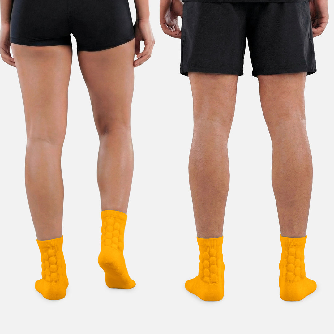 Hue Yellow Gold Football Padded Short Socks