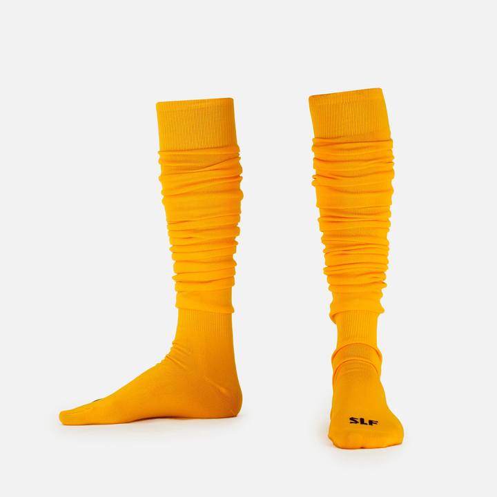 Hue Yellow Gold Long Scrunchie Socks
