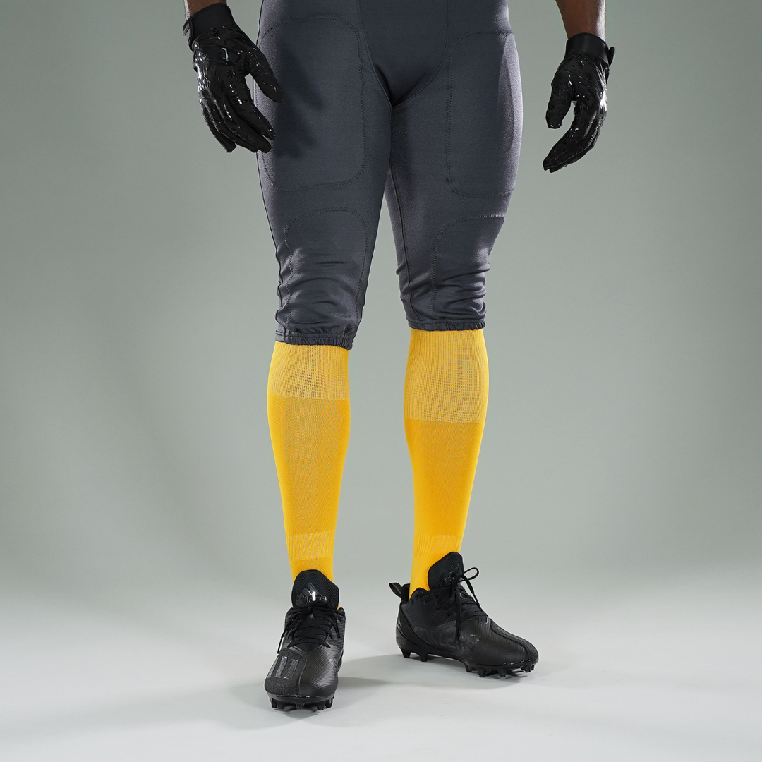 12 Pack Yellow Gold Over The Knee Sport Socks