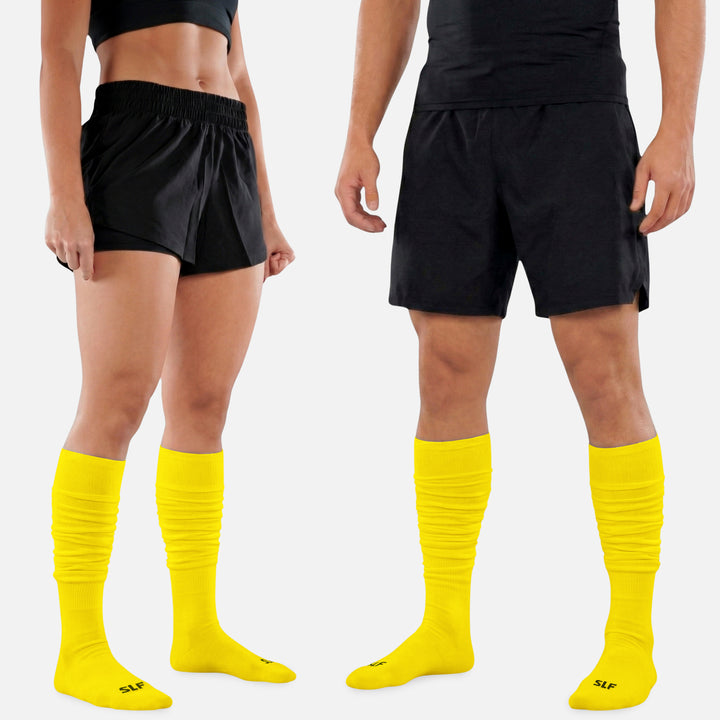 Hue Yellow Long Scrunchie Socks