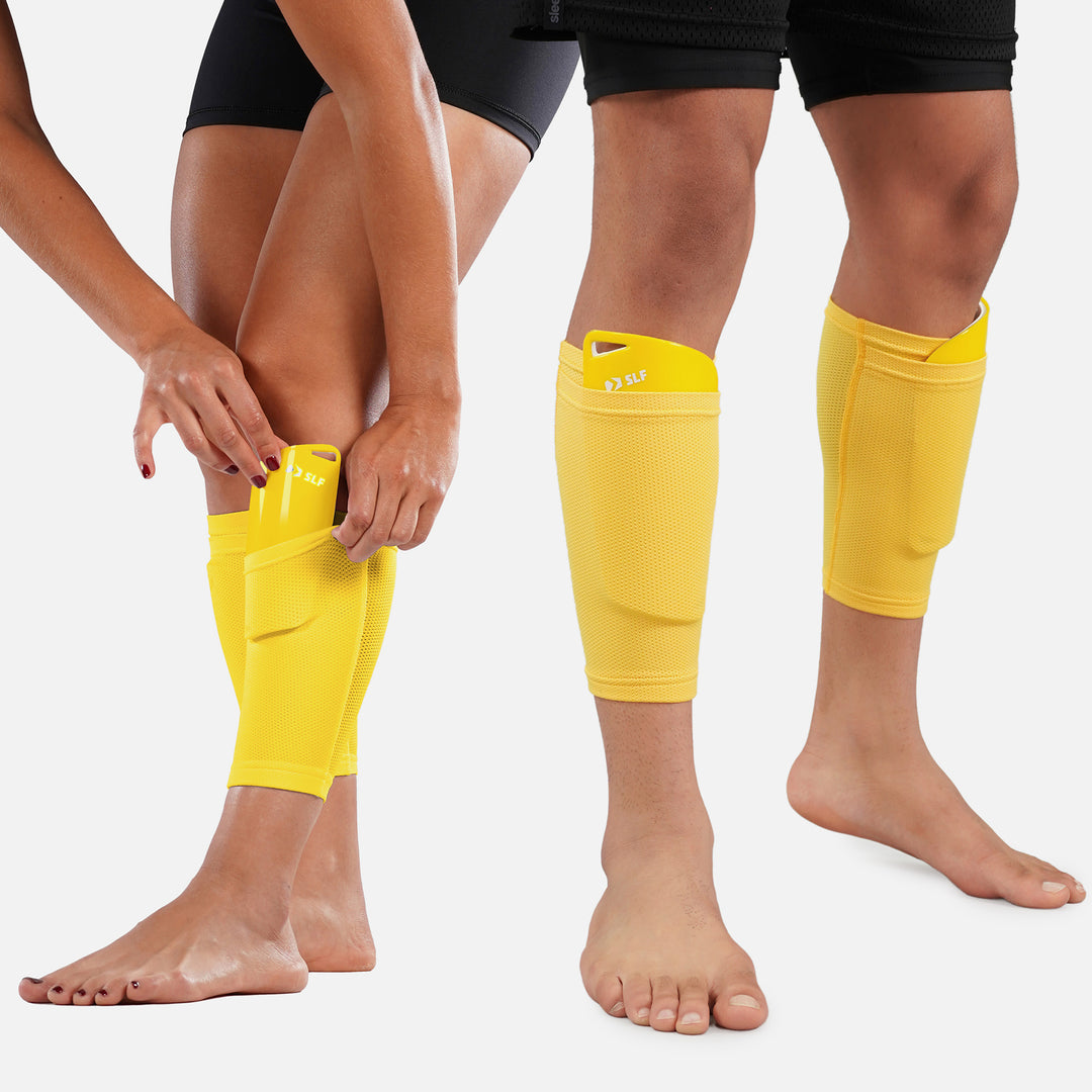 Hue Yellow Soccer Shin Guards